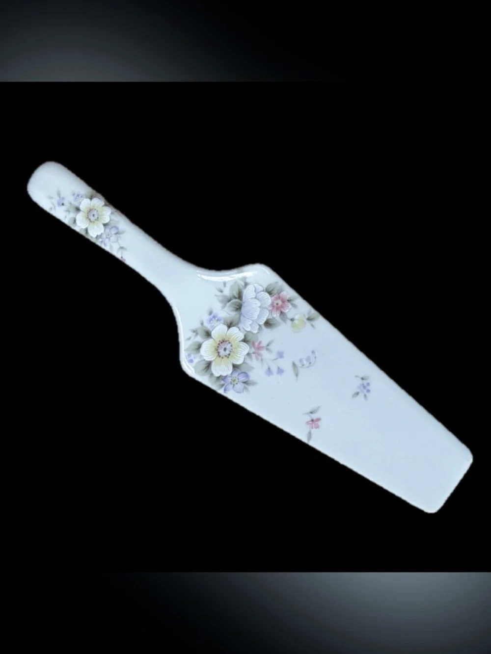 Vintage Andrea By Sadek Floral Porcelain Cake Server Cottagecore Granny Romance